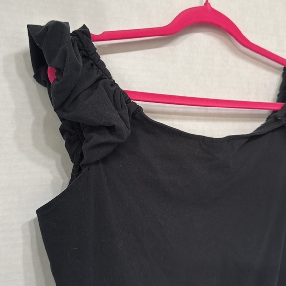 Who What Wear Black Puff Cap Sleeve Fitted Top Staple Piece Workwear Casual  XL - Picture 7 of 8